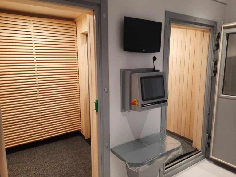 Inside cryotherapy chamber in Dubai